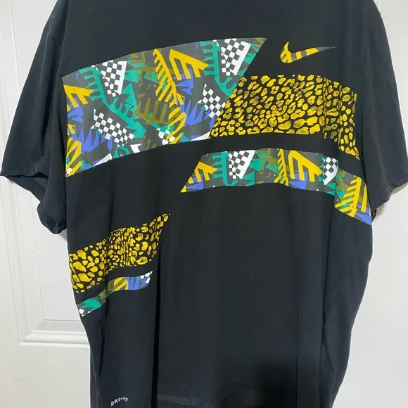 Nike Dry Culture Clash T-shirt Black Short Sleeve Tee Large Or - Picture 9 of 10